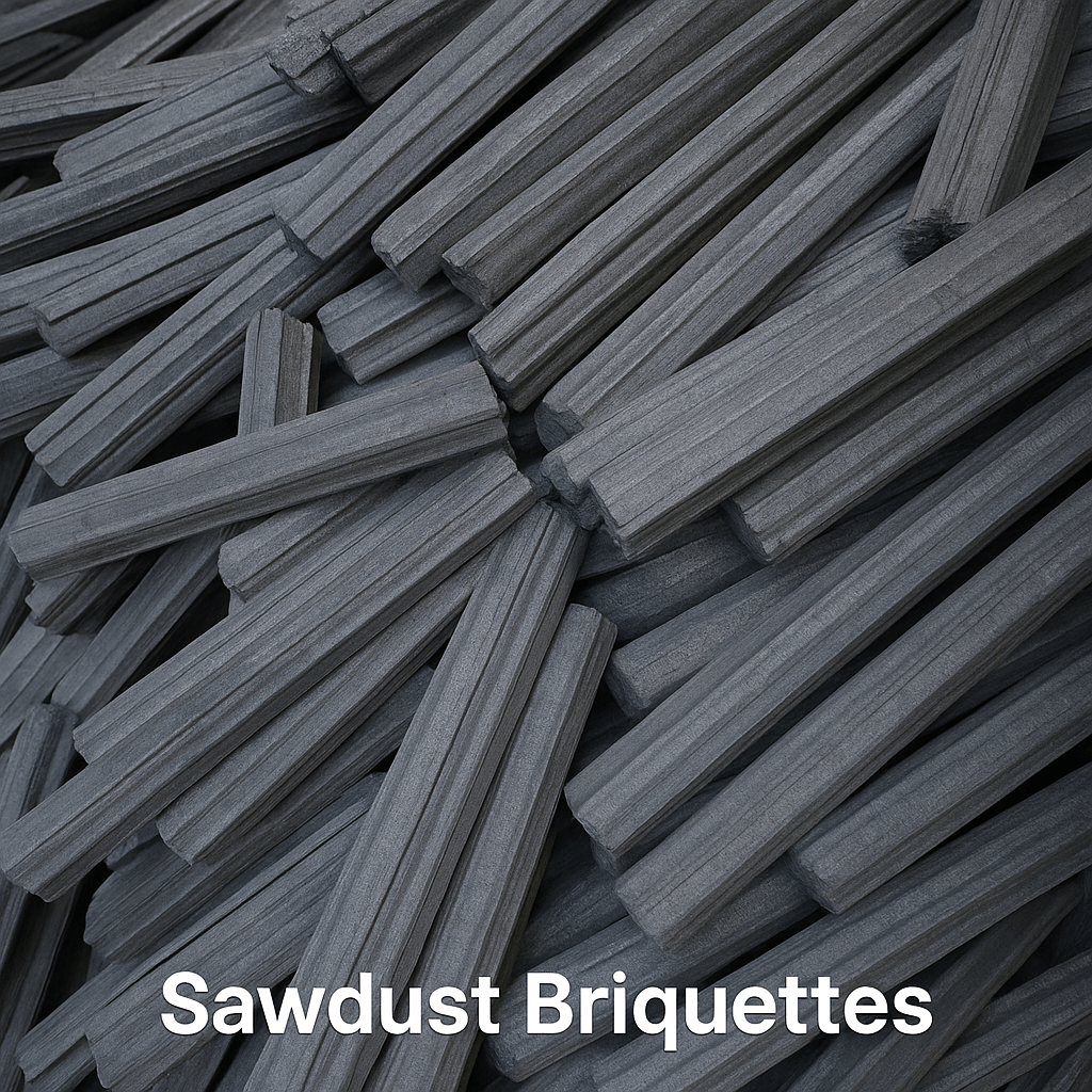 Sawdust Briquettes in detail